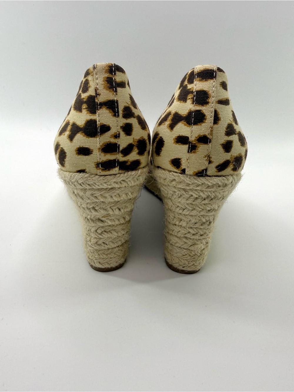 J Crew Factory Seville Leopard Espadrille Wedge Pumps Tan/Brown Women’s 7 - Picture 10 of 13
